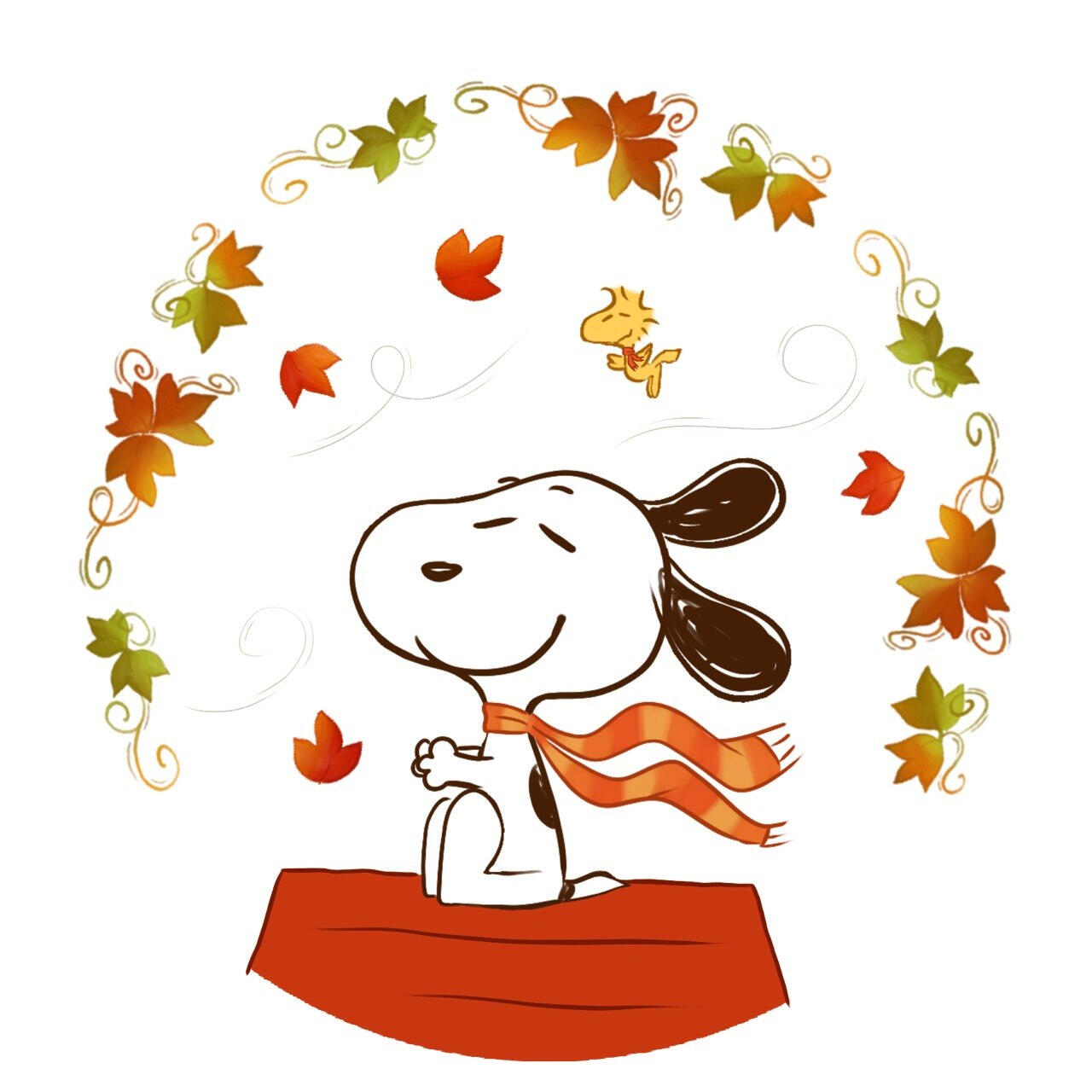 Snoopy Autumn Coaster Design